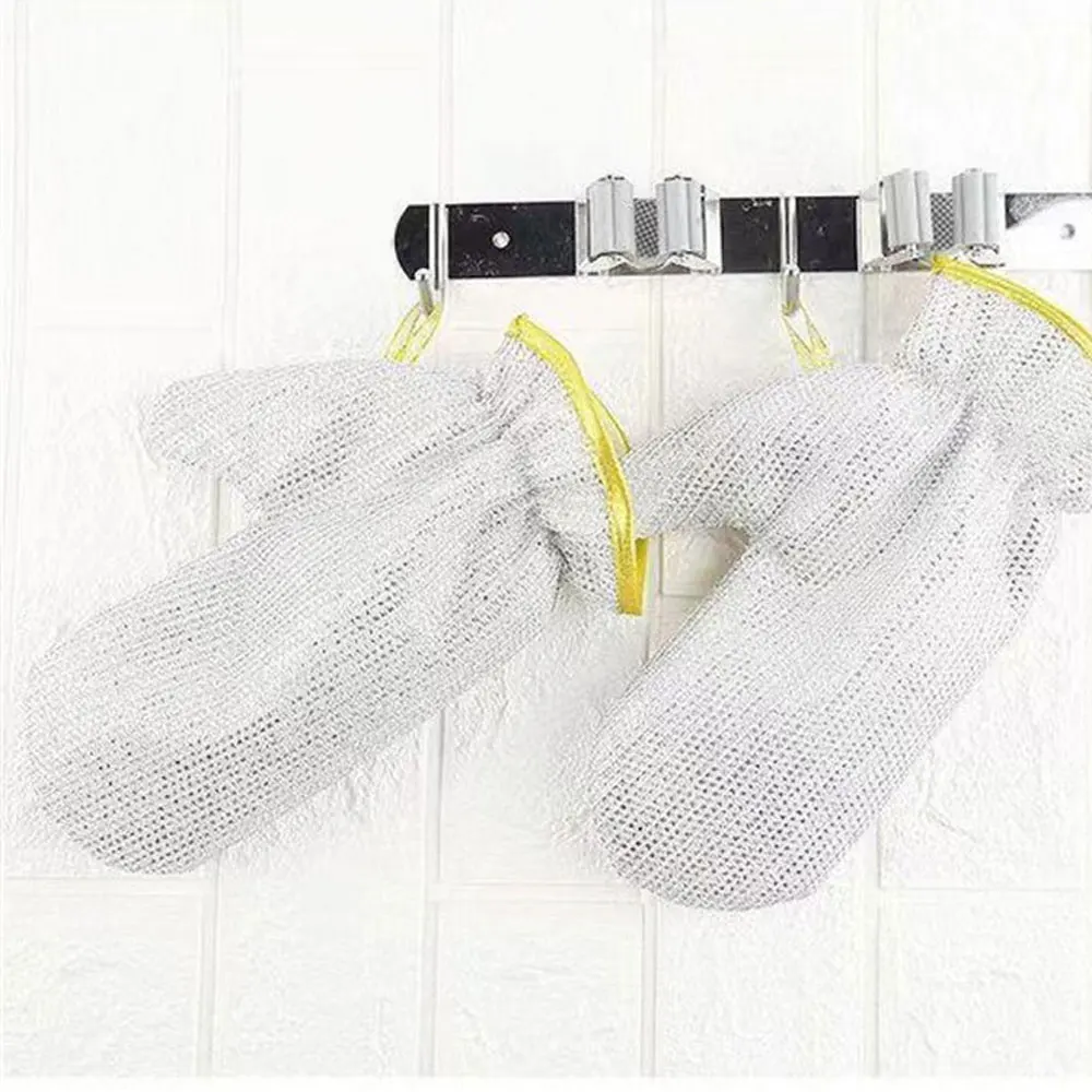 Steel Kitchen Dishcloth Multipurpose Wire Dishwashing Rag Clean Glove Wet/dry Multipurpose Wire Miracle Cleaning Cloths