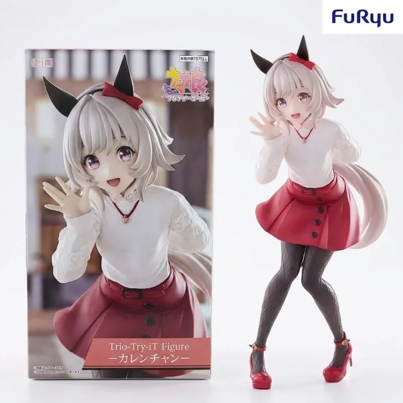 100% Original FuRyu Trio-Try-iT Uma Musume Pretty Derby Curren Chan Casual Ver PVC Anime Figure Collectible Desktop Decor Gift