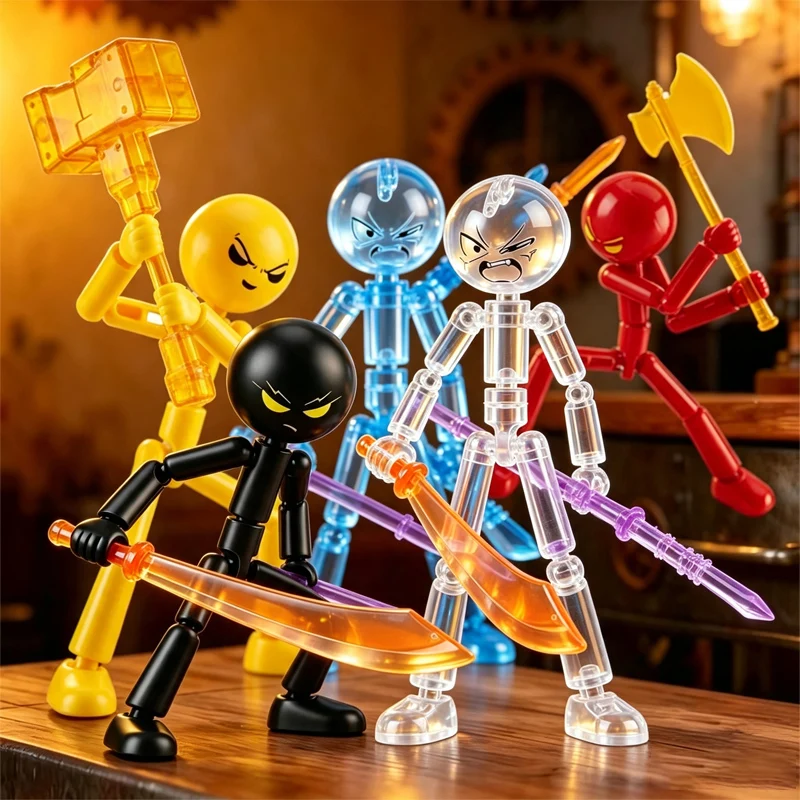 �y�Z�[�����z3D�v�����g�����֐߃X�e�B�b�N�}���A�N�V�����t�B�M���A �_�~�[ 13 DIY�|�[�Y�\�A�[�e�B�L�����[�g�g�ݗ��Ċߋ� �X�g�b�v���[�V�����J�X�^���y�C���g�p
