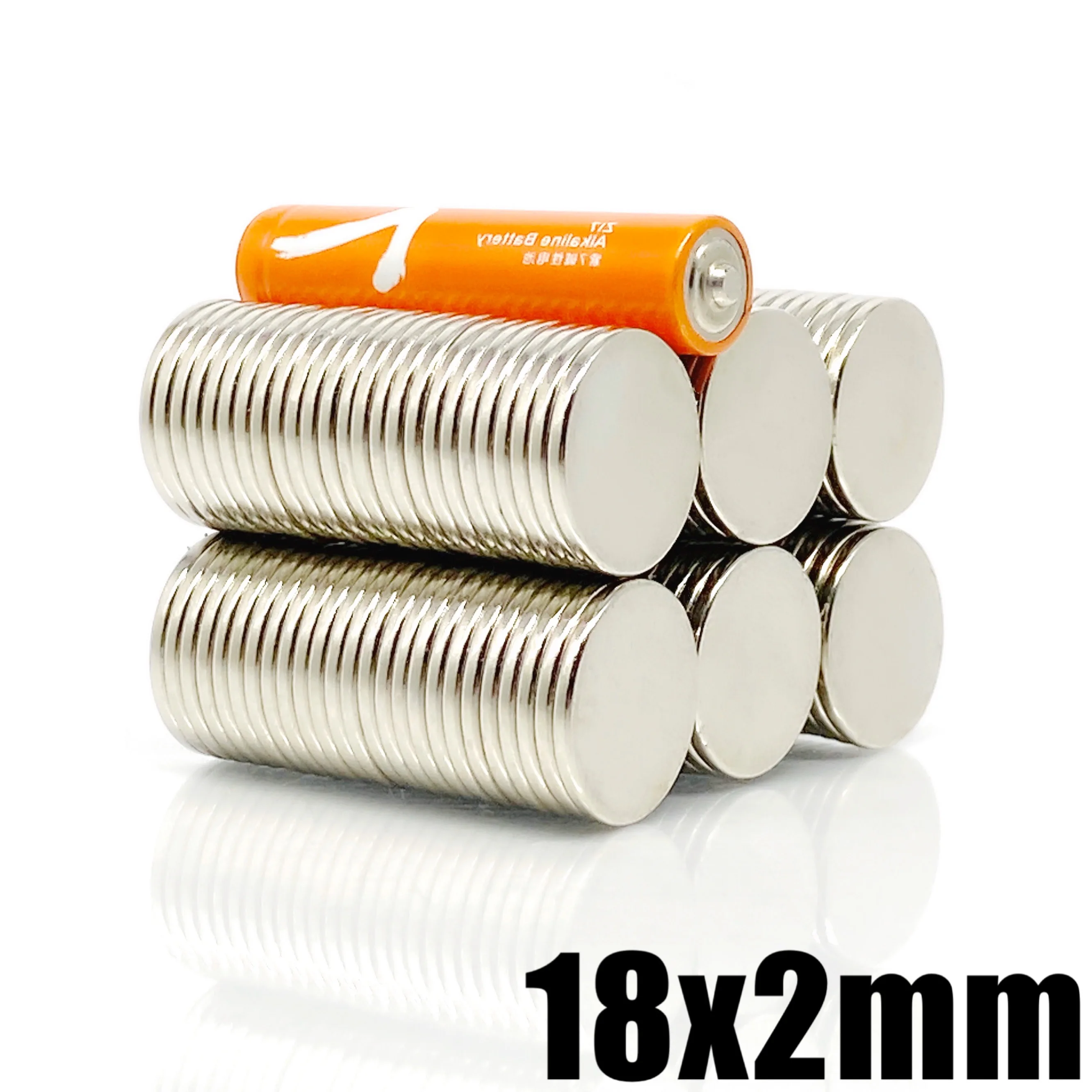 10/20/30/50/100/200Pcs 18x2 mm Thin Neodymium Magnet Strong 18mmx2mm Powerful Magnets 18x2mm Permanent Small Round Magnet 18*2mm