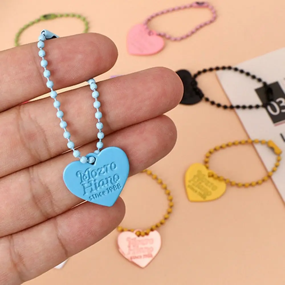 Colorful Heart Keychain Fashion Dopamine Y2K Candy Color Korean Heart Pendant Sweet Keyring Bag Pendant Key Chain