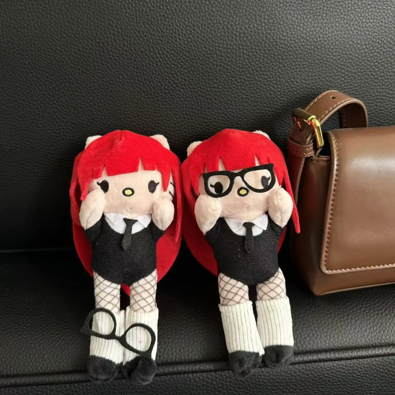 

Trendy Long Leg HelloKitty Creative Red Hair Korean idol group styling Plush Doll Pendan keychain for schoolbag Backpack Decor