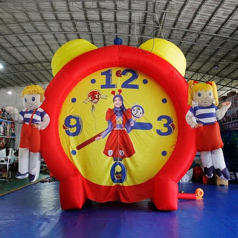 Bingo Custom Made Inflatable Clock Entrance Archway Circus Events Giant Inflatable Arch Backdrop for Decoration