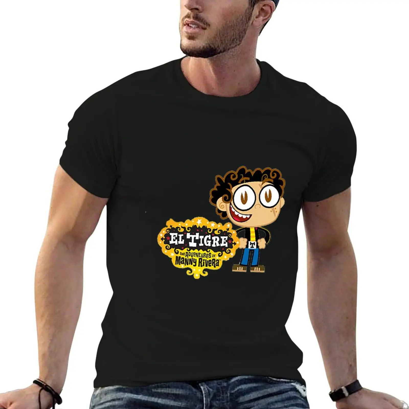 

Футболка El Tigre The Adventures Of Manny Rivera, футболки с аниме для мужчин, мужская футболка, летние мужские футболки, хлопковая футболка
