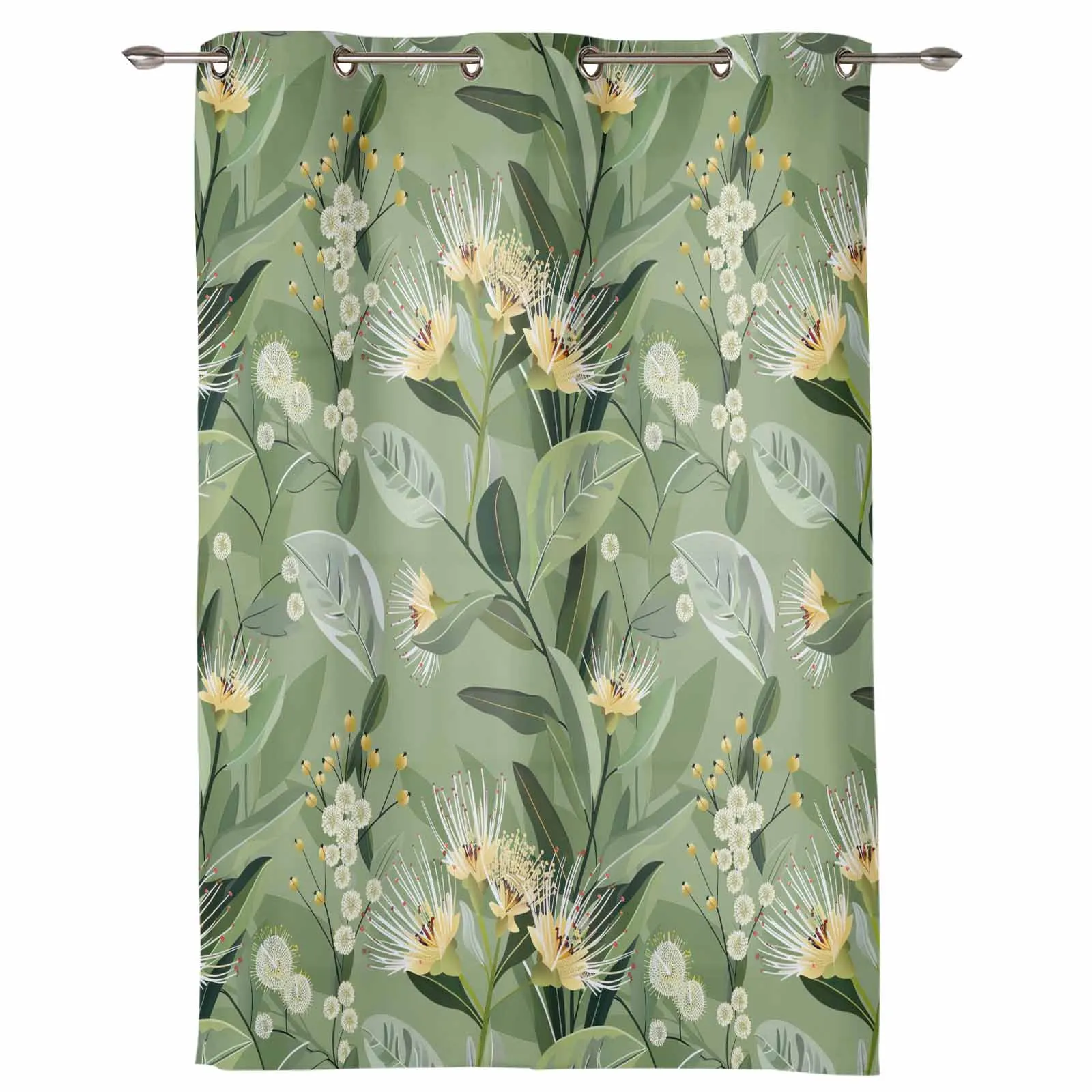 Flowers Leaves Plants Branches Modern Window Curtains for Living Room Bedroom Curtain Home Decor Balcony Drapes