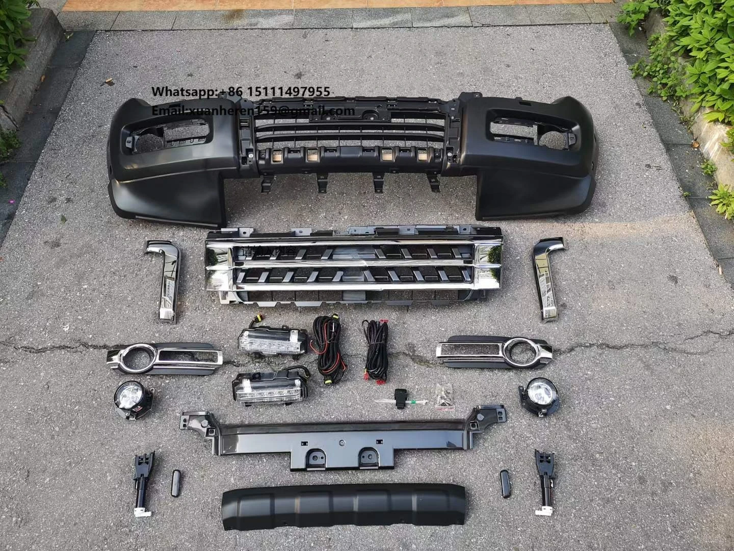 

Front Bumper Assembly with Grille and Headlights for Mitsubishi Pajero 2012-2021 New Replacement 1 Year Warranty