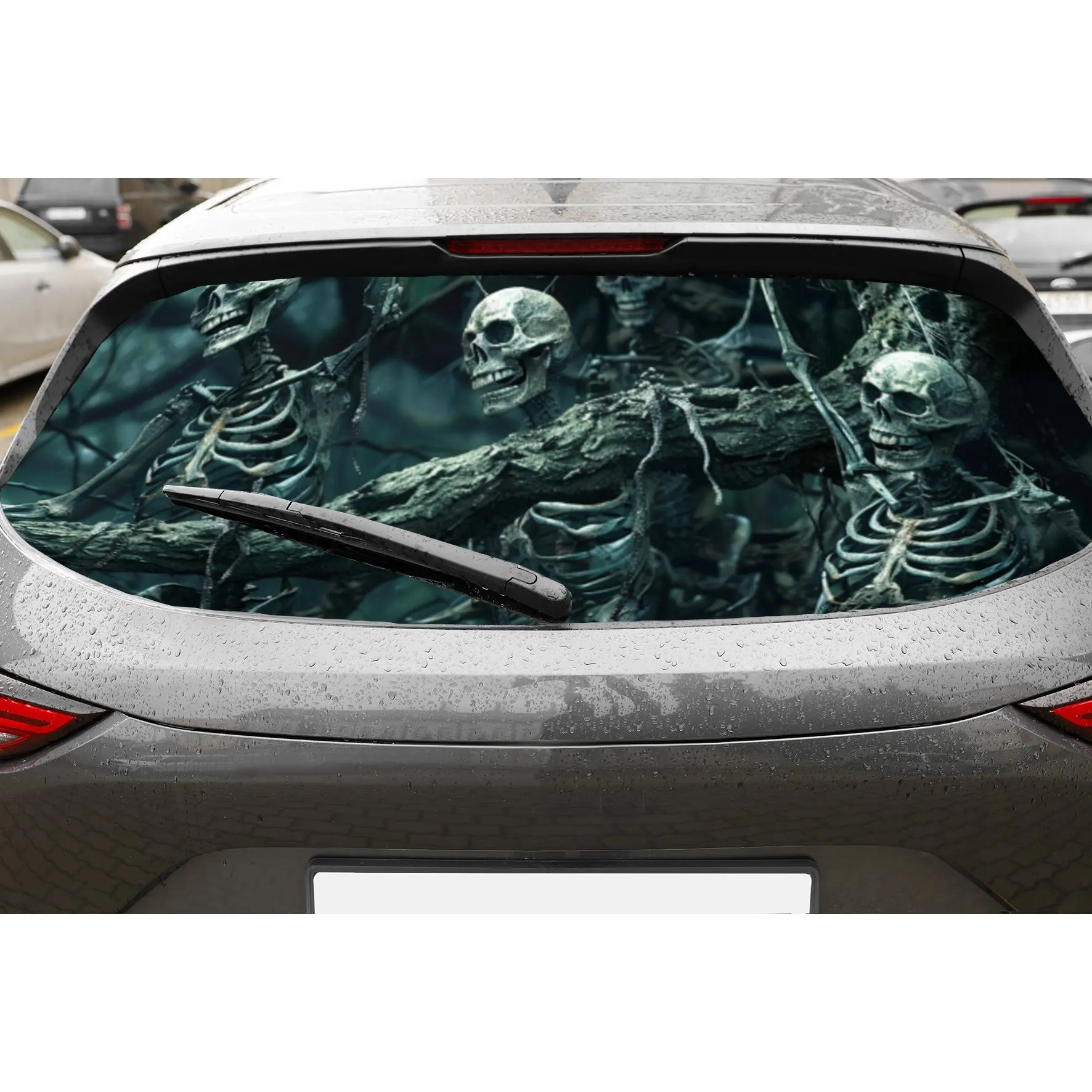 

Skull Jungle PVC Perforated Car Vinyl Wraps, Durable Car Rear Windshield Sticker, Waterproof Car Rear Window Decal, Privacy Enha