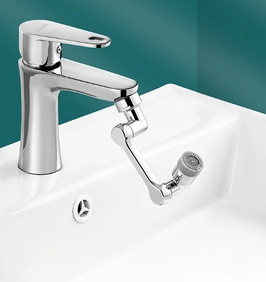 

Adjustable Kitchen Faucet Sprayer 360° Rotating Dual Function Spray Head with Water Saving Bubbler and High Pressure Shower Mode