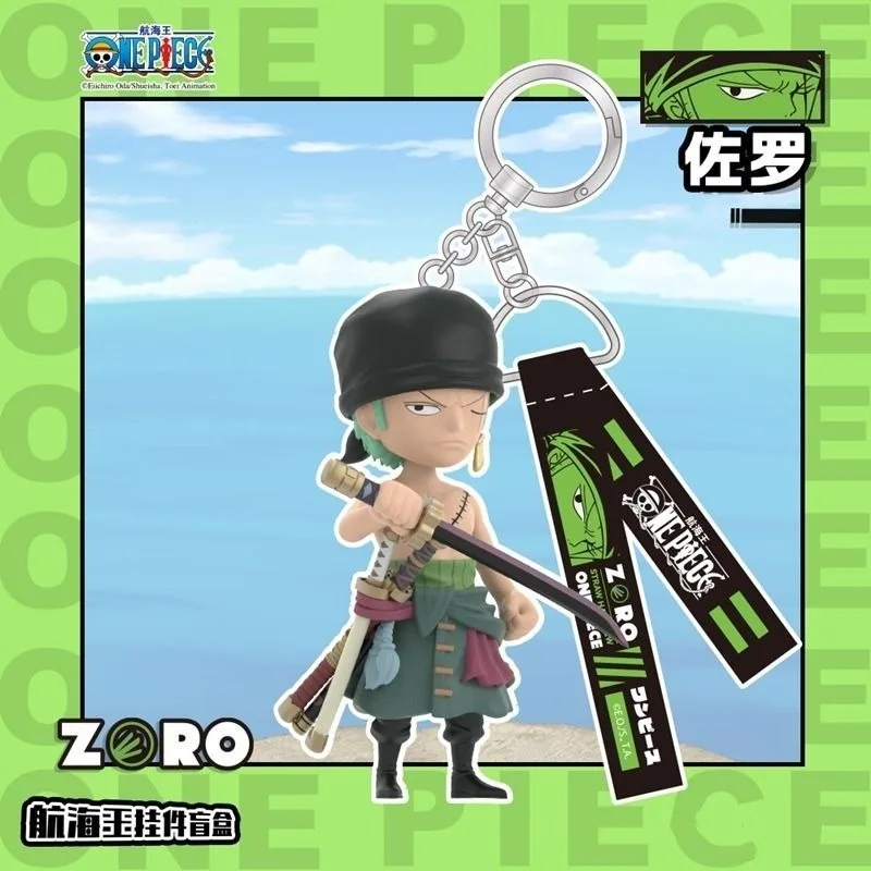 LLavero de Anime de una pieza, muñeco creativo de dibujos animados de Luffy, Chopper, Nami, Zoro, caja ciega, colgante de decoración de bolso de moda Kawaii, nuevo