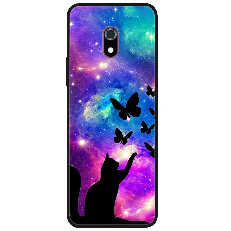 For Xiaomi mi Qin F22 Pro Case Soft Black Silicone Bumper Butterfly Painted Phone Cover for Qin F22 Pro Cases QinF22 Pro Fundas