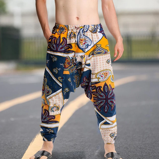 Prints Cotton Joggers Men Baggy Boho Gypsy Cargo Pants Yoga Harem Pants Plus Size Women Pants AliExpress