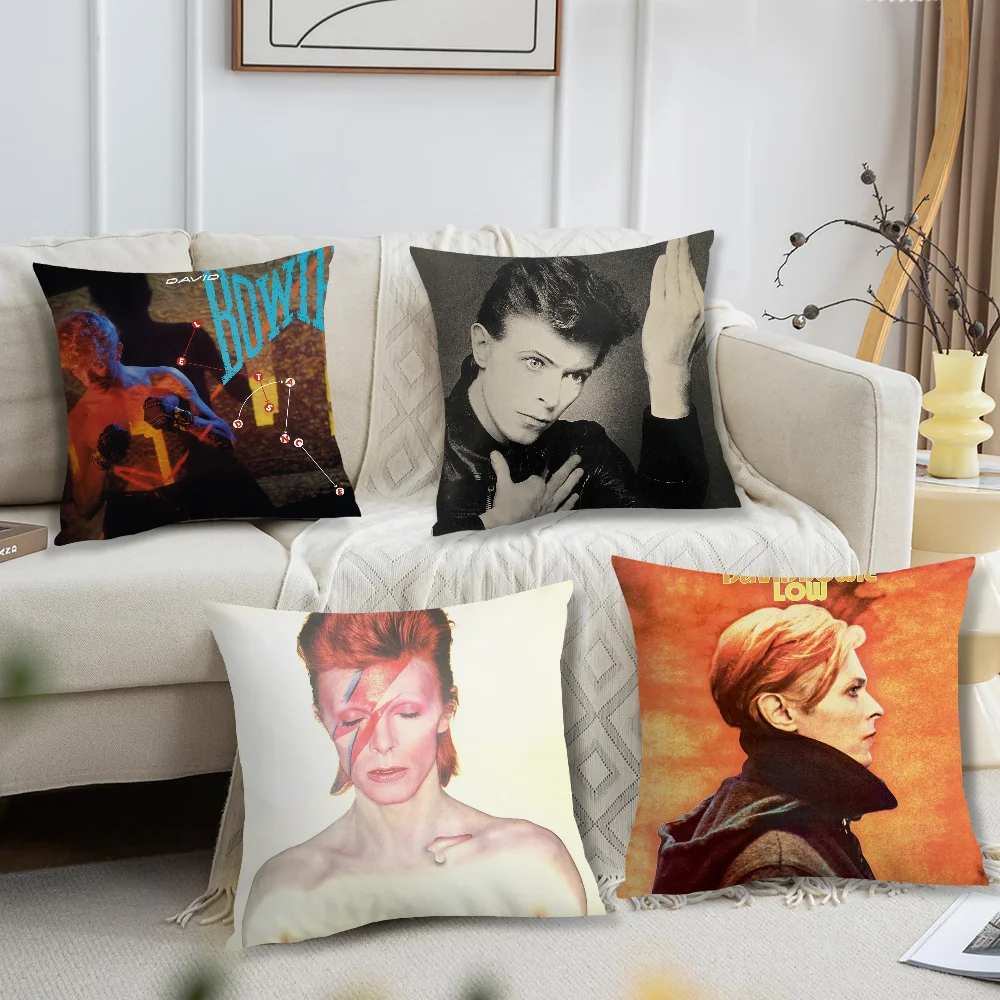 Singer D-David B-Bowie Pillow Case For Sofa Bedside Table Bedroom Backrest Living Office Cushion Printed Square Multiple