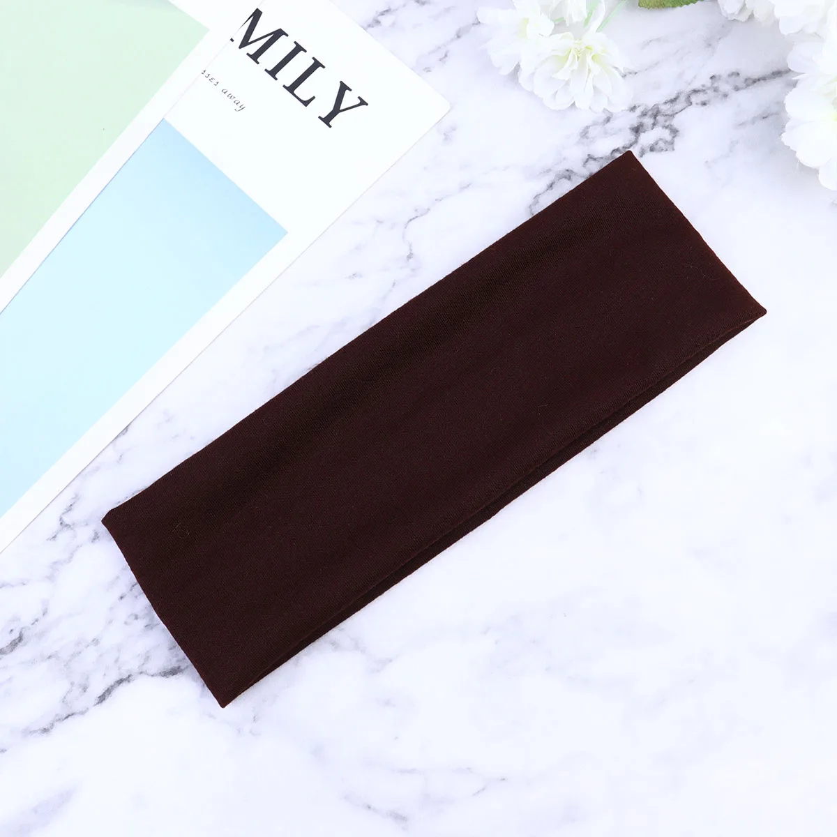 

5Pcs Yoga Headbands for Women Sweat Absorption Sports Hair Band Wide Washing Spa Exercise Lightweight Comfortable Dark