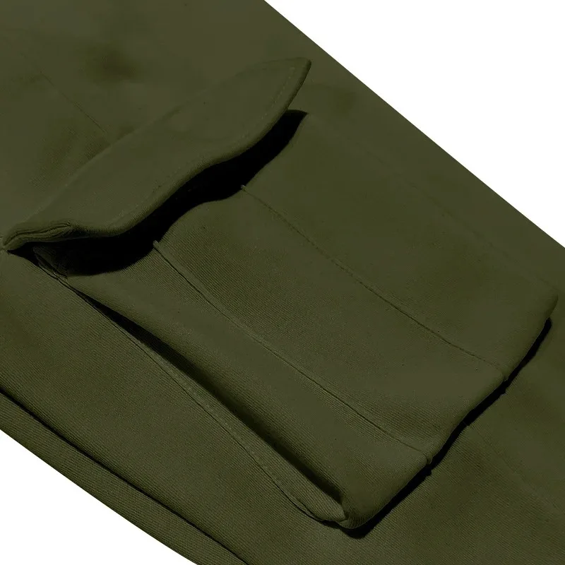 Men's Fall/Winter One-Piece Work Jogger Pants with Drawstring Elastic Waist and Multiple Pockets, Casual Loose Fit Long Pants view 5