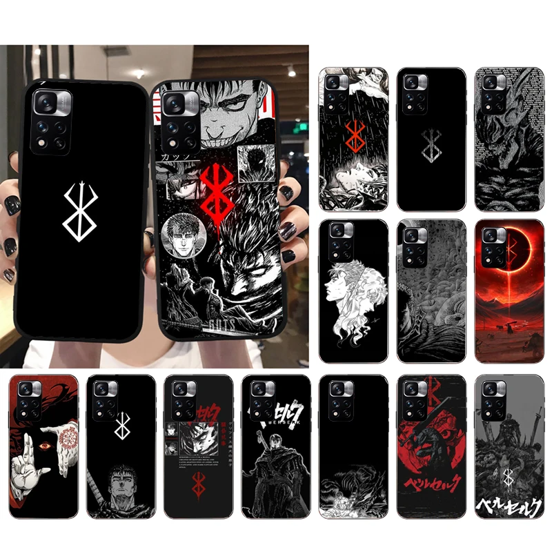 

Berserk Guts Phone Case For Xiaomi Redmi note 13 12 Pro 11S 11 10 Pro 10S 12S Redmi 10 9C 13C