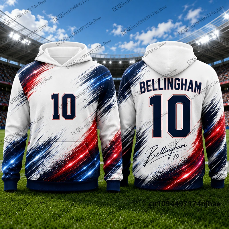 Autumn New Special Bellingham #10 Print Hoodies For Men Long Sleeve Sportswear Children Football Pullover Sports Kids/Adult Tops