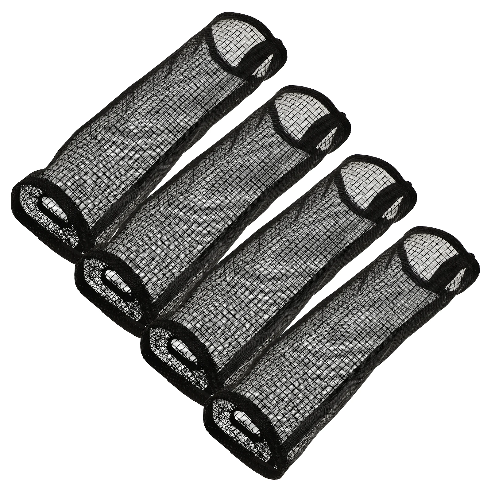 

4 Pcs Grocery Bag Dispenser Sturdy Nylon Wall Hanging Large Capacity Reusable Plastic Bag Holder Kitchen Storage Solution Multi
