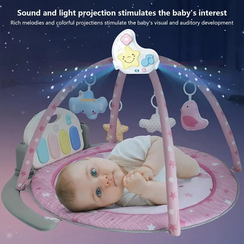 Baby Crib Mobile Rattle Toy Remote Control Kid Bed Soother Toy With Light Musical Projector Night Light With 108 Melodies