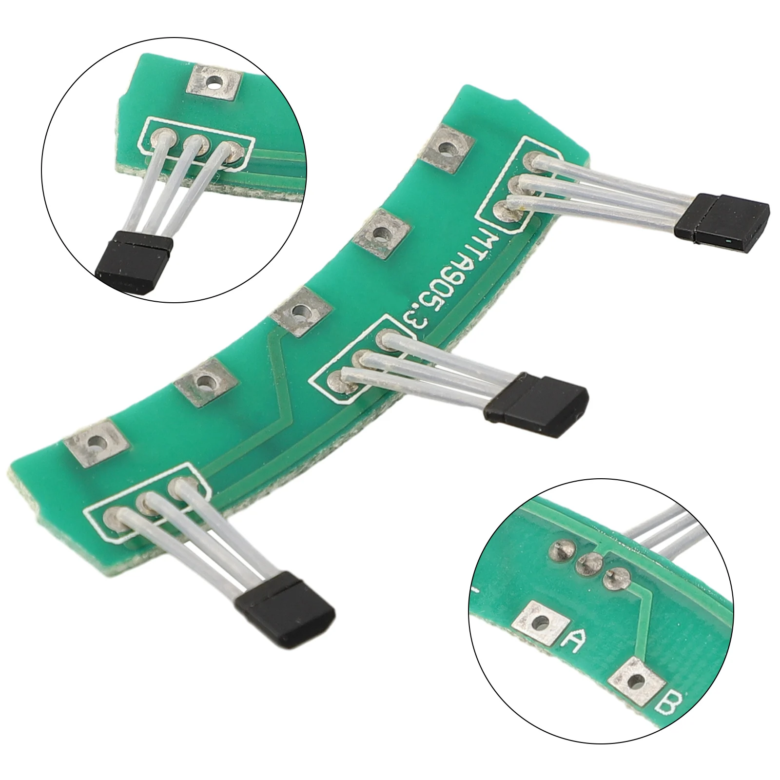 3-Wheel Electric Bike Hall Sensor PCB Sine Wave Motor Replacement Part For 500-2000W Green 5cm PCB For 4601 Series EV Motors