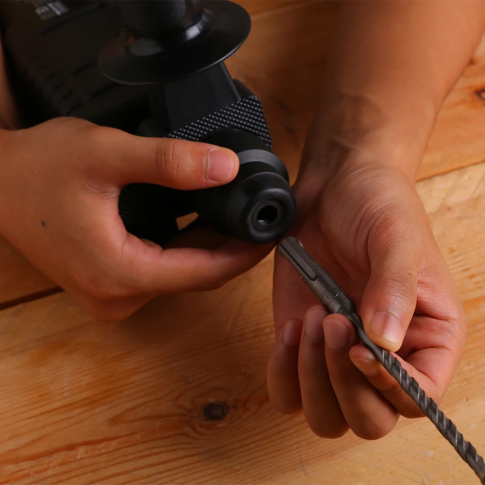 DEKO مطرقة دوارة الحفر الكهربائية مطرقة تأثير الحفر ، 9 قطعة الملحقات مع صندوق BMC ، 4 ajustment اليد واحدة ، وأدوات كهربائية لديي