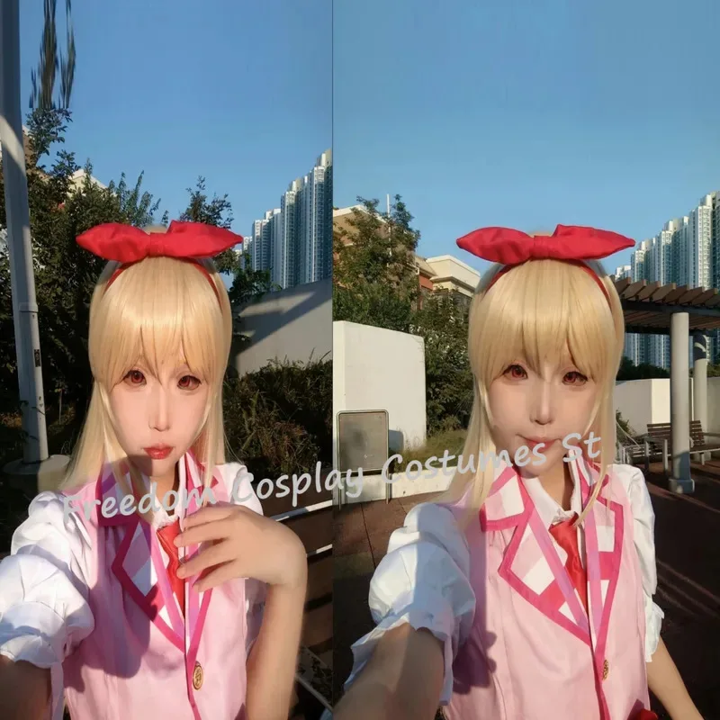2025 ¡Buen anime Aikatsu! Disfraz de Cosplay, vestido de lolite, peluca de Hoshimiya Ichigo, diadema para mujer, parte de Halloween