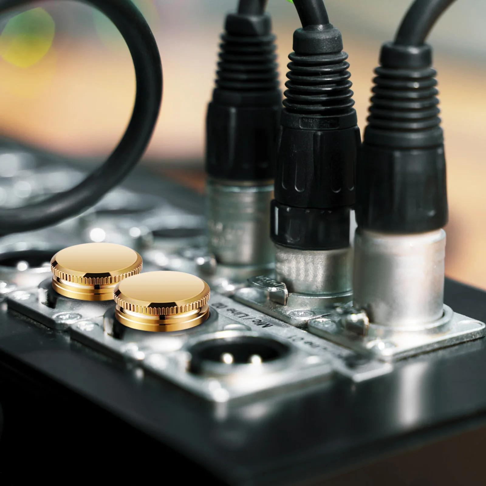

2Pcs Balanced Protective Caps Female Connector Noise Reduction Microphone Audio Dust Cover Adapter Caps