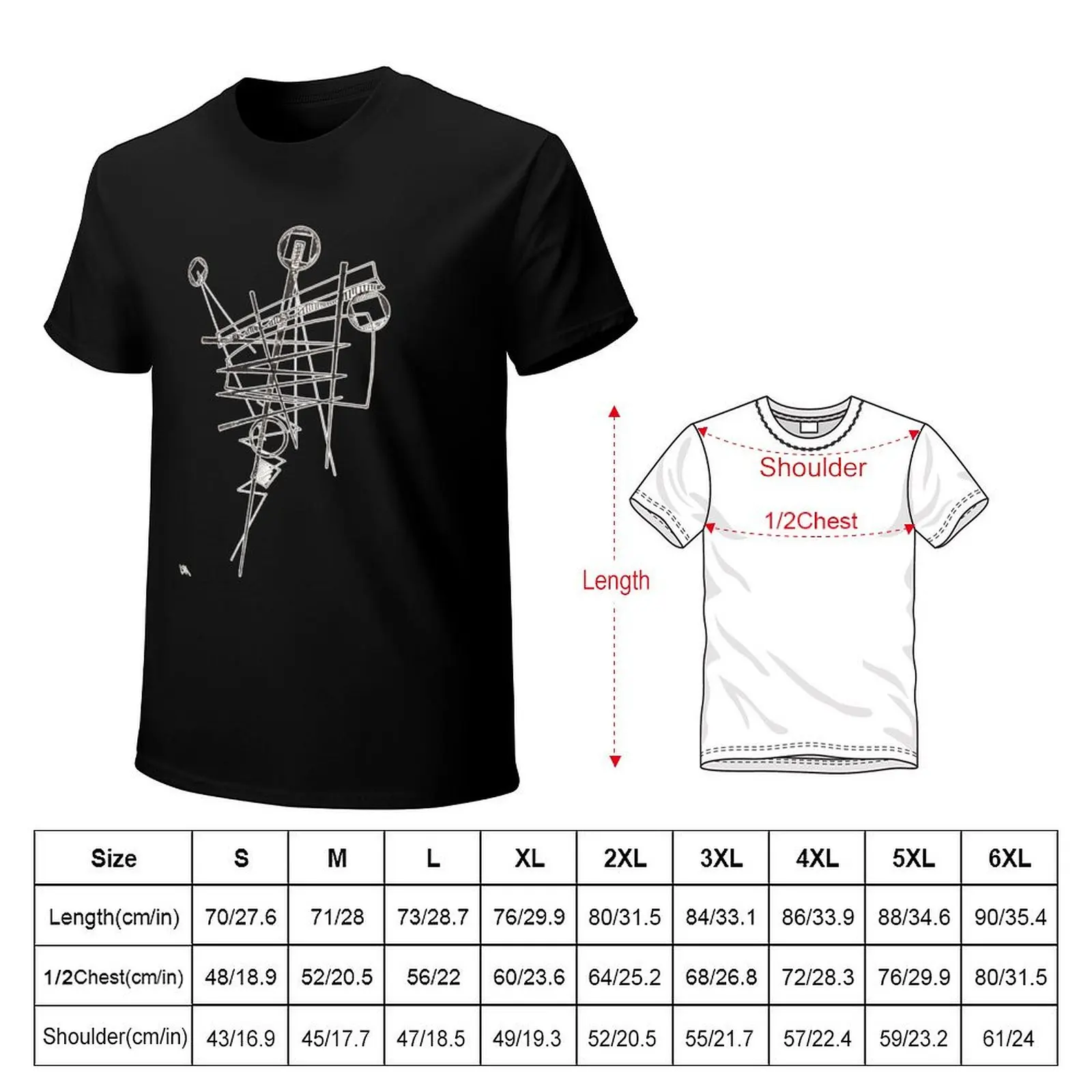 HD. Untitled, by Wassily Kandinsky T-Shirt No Iron Casual Short Sleeve Top