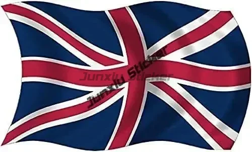 Great Britain GB United Kingdom UK Union Wavy Waving Flag Decal Reflective Sticker Love England Car Decal for Cars Truck Laptops