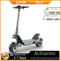 JOYOR E6S Electric Scooter Off-Road Dual Drive 3200W Powerful 60V 31.5Ah Battery Foldable 2-Wheel Chain Bike for Sports And Ente