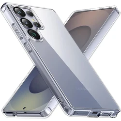 Luxury Hybrid Pc Phone Hard Case For Samsung Galaxy S25 S24 S23 FE Ultra Thin Clear Silicone Shell Back Cover Shockproof Shell
