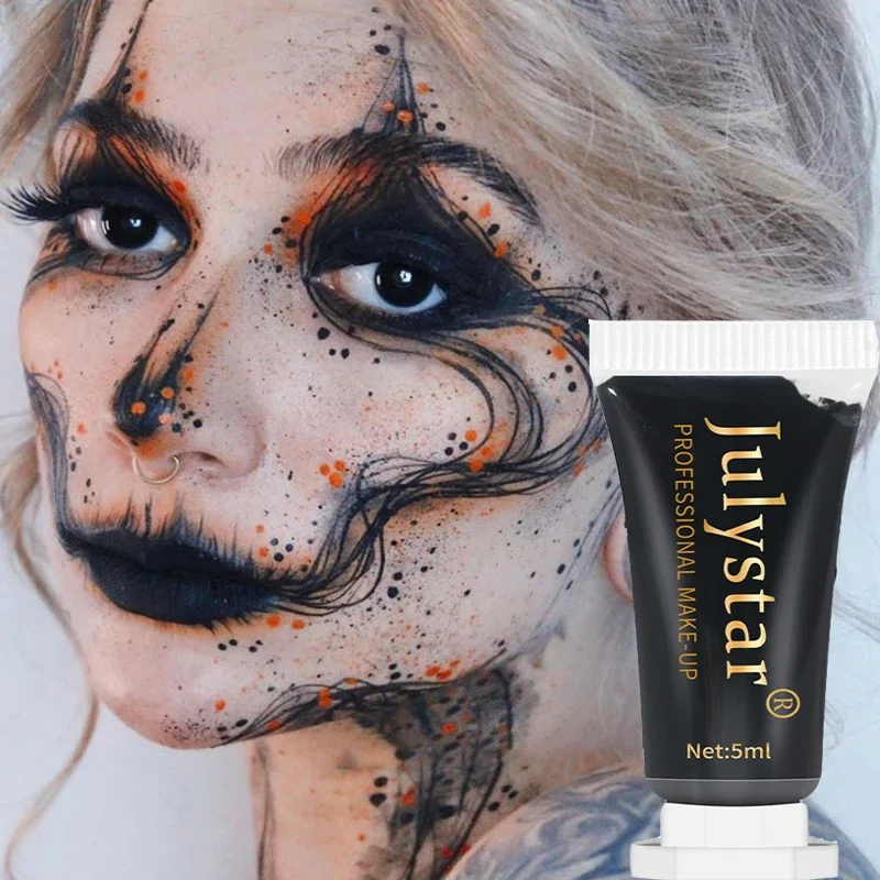 Halloween Face Body Painting Cream Waterproof fluorescente rosa verde nero bianco giallo Paint Cream Party Art Up trucco viso