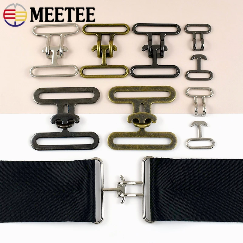 

2/4Pcs 20/40/50mm Metal Buckles for Belt Women Windbreaker Adjust Belts Hasp Hook Garment Fastener Clasp Hardware Accessories