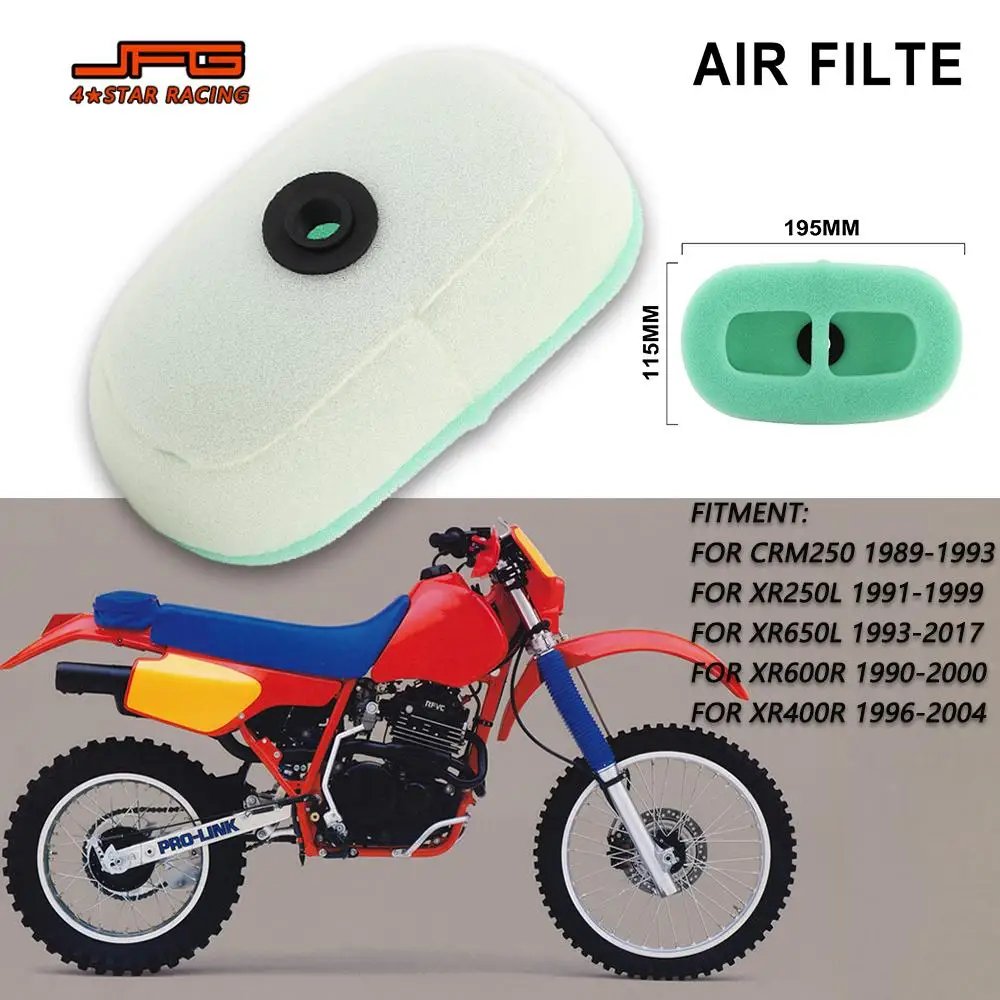 Limpiador de filtros de aire para motocicletas, accesorios para Honda CRM250 XR250L XR650L XR600R XR400R XR 250L 650L 600R 400R Dirt Pit Bike