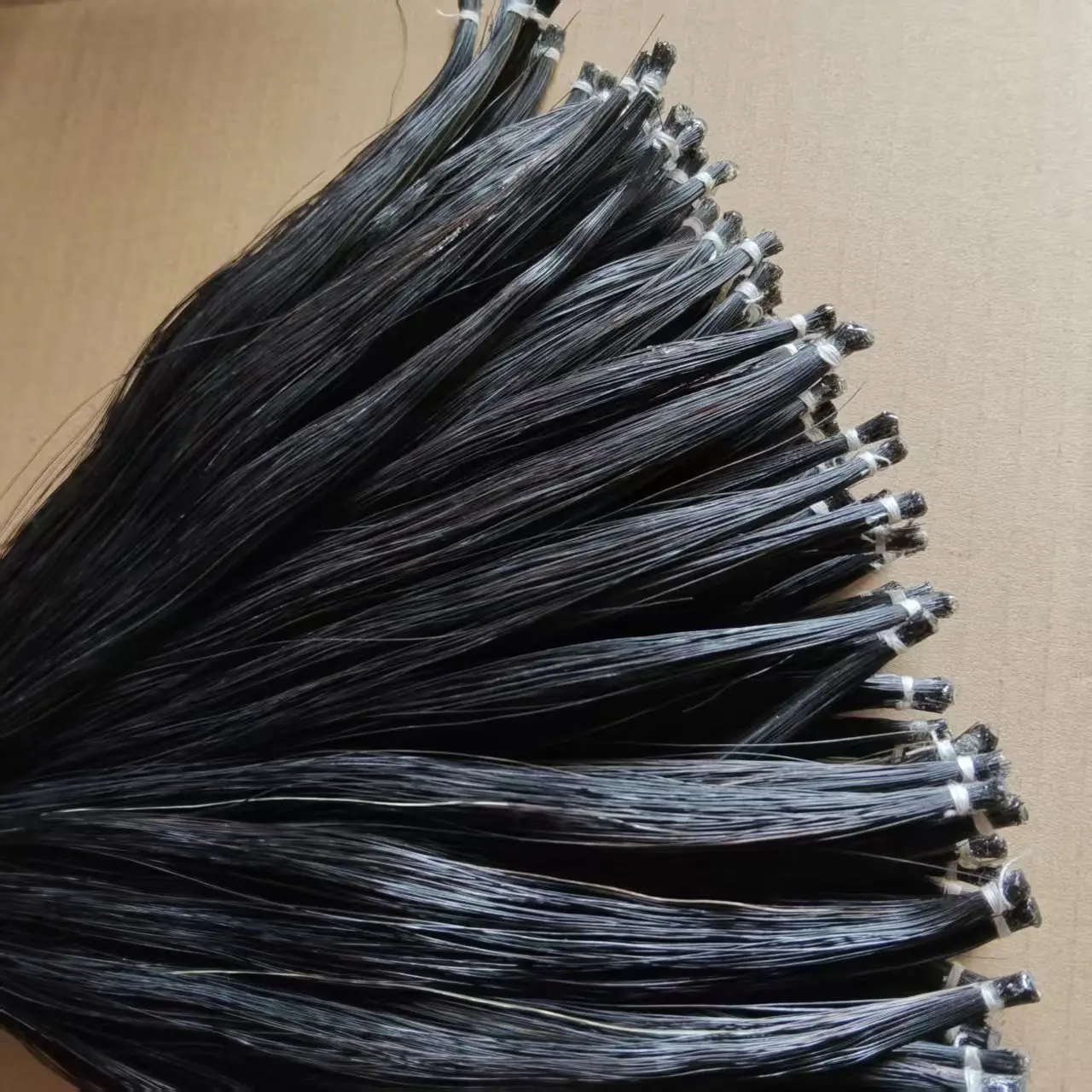 20 PCs Black Violin Bow Hair 6 Grams Each One 85cm to 88cm Stallion Horse Tails