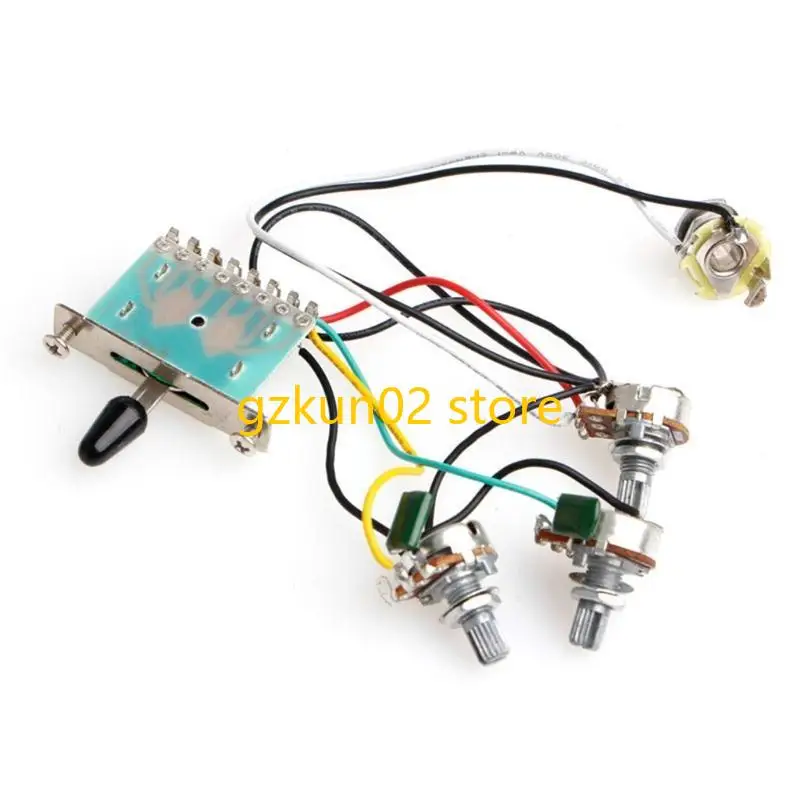 

KXRB 5-Way Switch 500k Pots Knobs Wiring Harness Pickup for Guitar