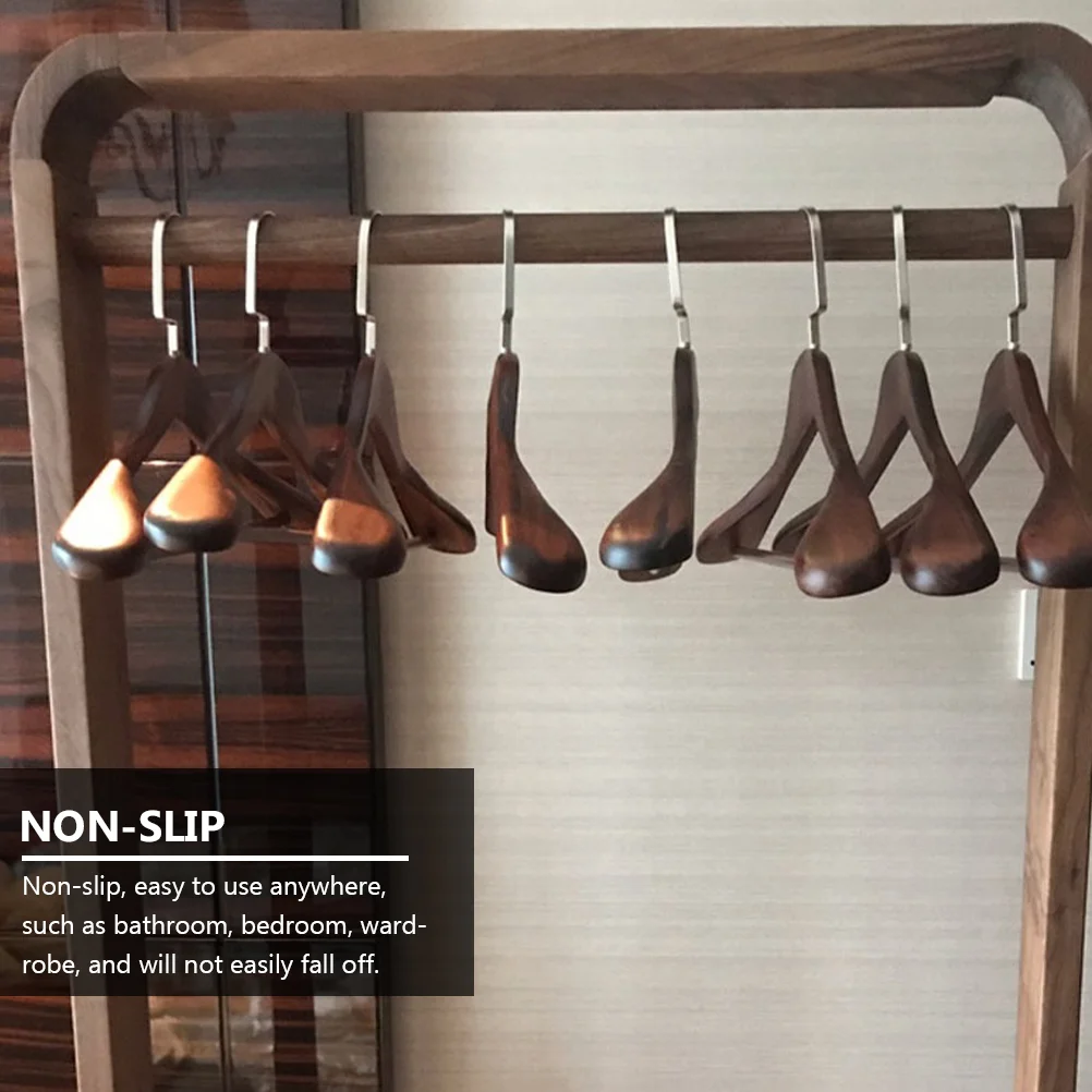 Solid Wood Hanger Cedar Suit Hangers Wall Coat Dreses Multi-function Drying Rack Useful Clothes Pants