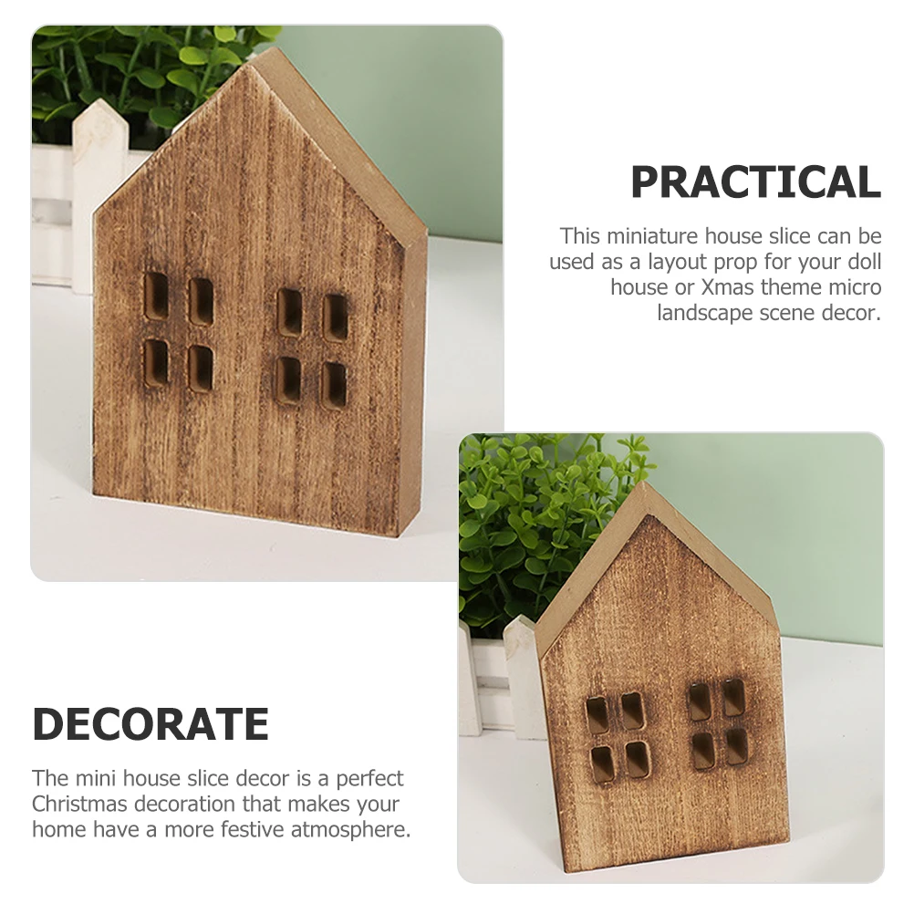 

Mini Wood Slice Decor Desktop Christmas Decoration For Tabletop Shelf Scene Xmas Party Home Decor Art Craft