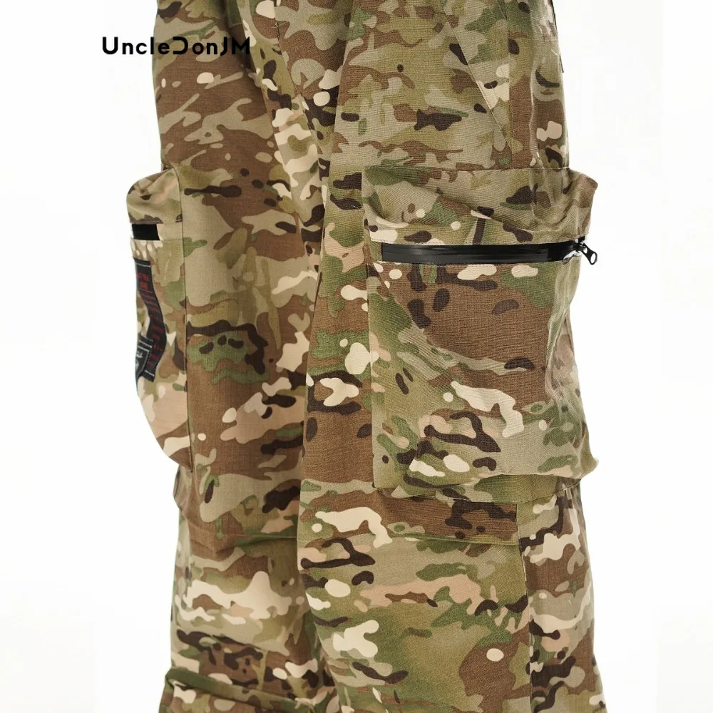 UNCLEDONJM Camouflage Multi-pocket Cargo Pants Japanese Streetwear Tactical Pants