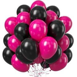 52PCS Hot Pink Black Balloon Arch Kit For Wedding Engagement Bride Shower Party Supplies