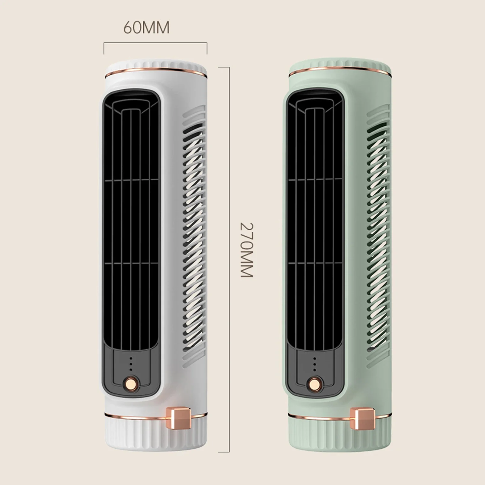 مروحة برجية محمولة مع 3 إعدادات للسرعة، مروحة مكتب هادئة قابلة لإعادة الشحن، تدفق هواء تبريد شخصي قابل للتركيب على الحائط لغرفة النوم