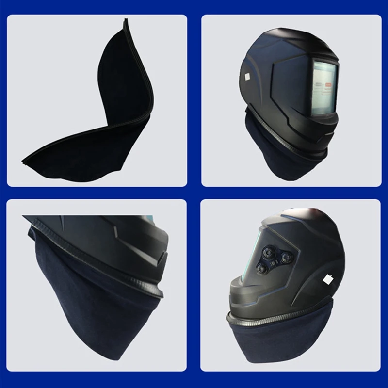 Welding Helmet Bib Anti-Scald Splash Scarf Easy to Install Removable Welding Bib Welding Protective Cove-A-A23R