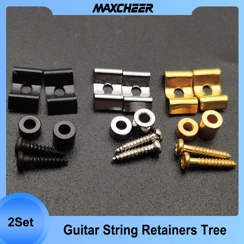 2 Juegos de Retenedores de Cuerdas para Guitarra Eléctrica ST TL, en Cromo, Negro y Dorado, Accesorios para Guitarra Eléctrica
