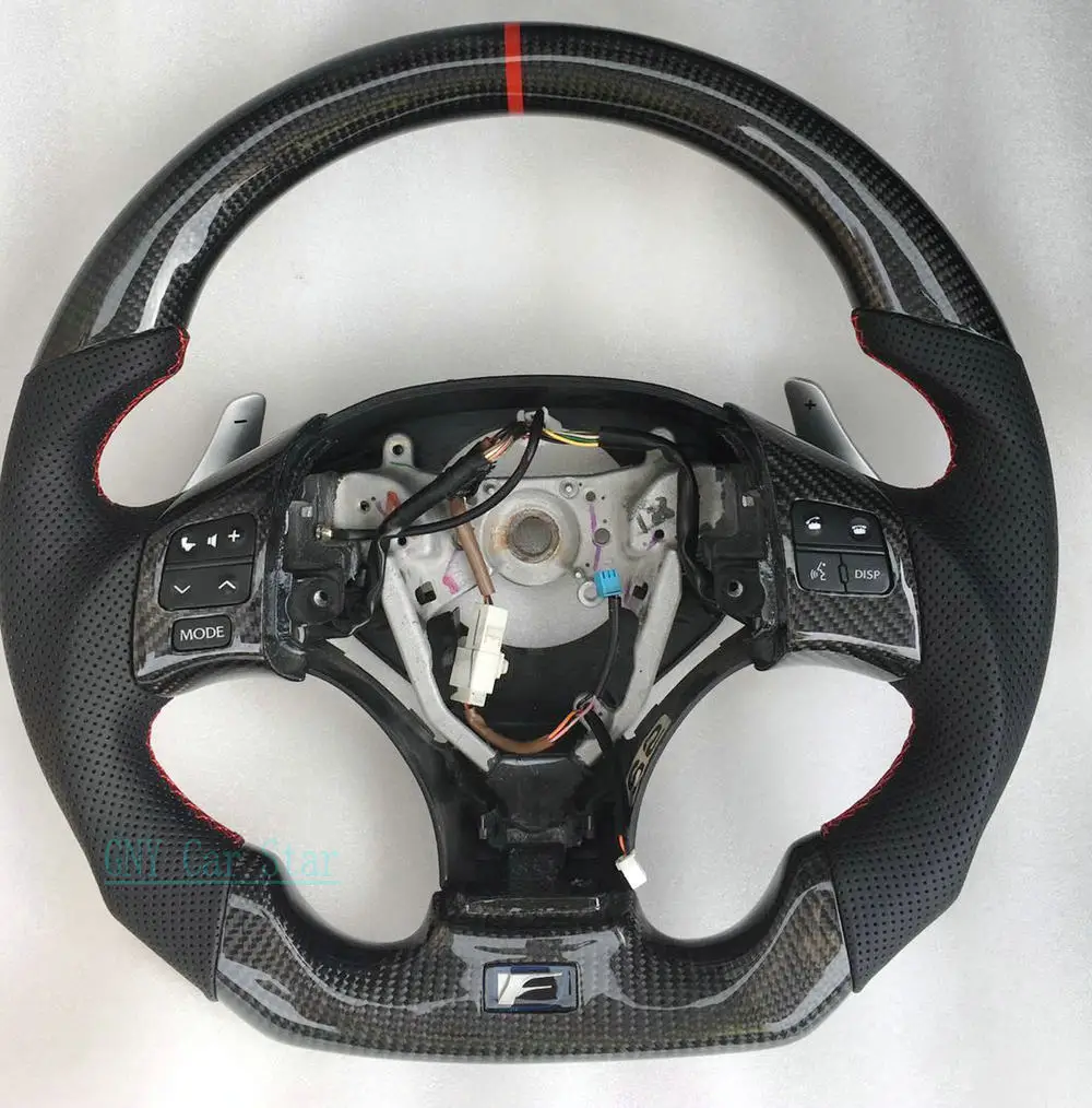 100% Real Carbon Fiber Steering Wheel For 2006-2011 Lexus IS ISF