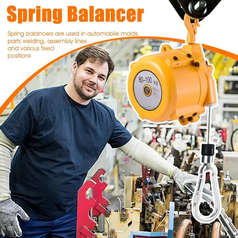 Tool Balancer Portable Tool Hanger 80-100kg Bearing Spring Tool Balancer Tool Belt Accessories Wire Rope Hangings Holding