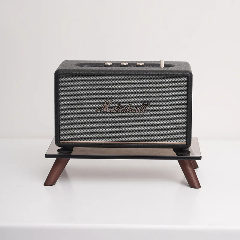 Speaker Stand for Marshall Stanmore 3 Acton 3, Desktop Anti-Shock Wooden Speaker Holder, Sound Isolation Base