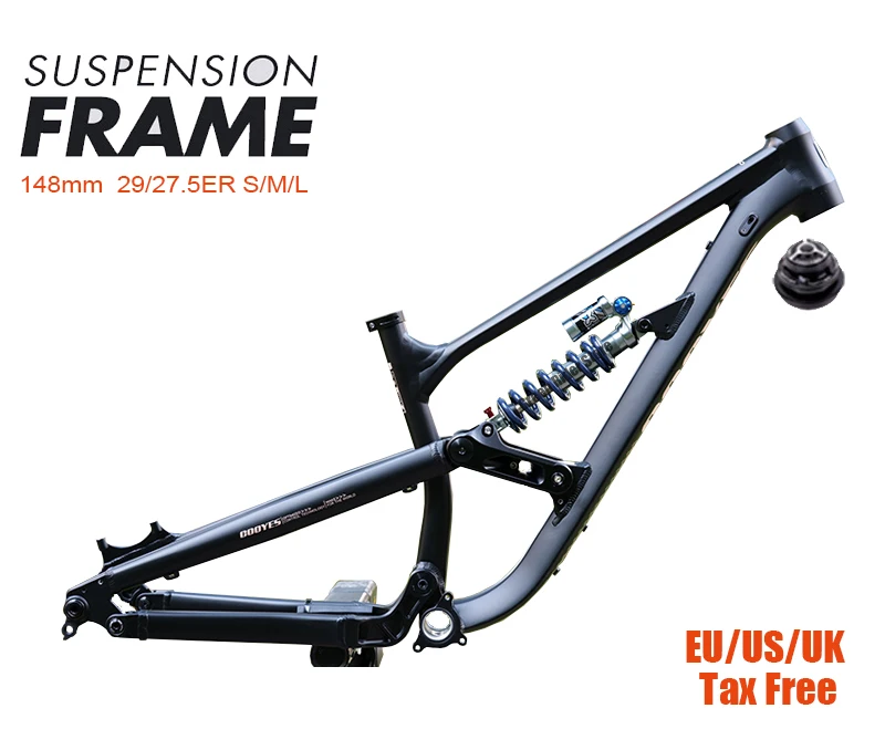 

Full Suspension Aluminum Frame for Bike, Soft Tail, 29/27.5 er, DH, XC, AM, MTB Frameset ,Boost 12X148mm, 4 Links, DPD