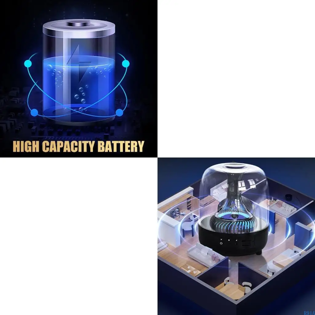 R91A Portable Bluetooth-compatible Speaker Outdoor Lighting Functionality for Home
