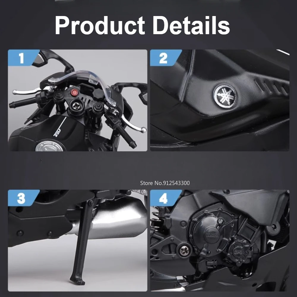 1:12 ياماها YZF-R1 هوندا CB400X نموذج دراجة نارية لعبة امتصاص الصدمات قابل للسحب ترايبود سبيكة دييكاست نماذج المحرك للبنين #6