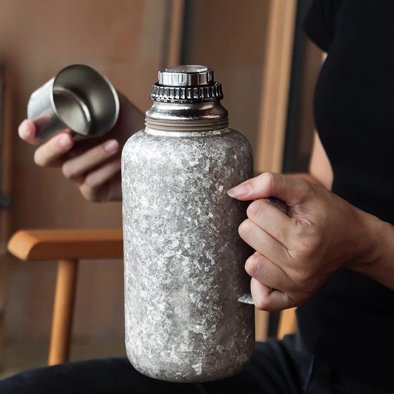 

Titanium Vacuum Insulated Bottle Tumbler Stainless Steel Water Bottle with Straw Water Bottle Hydro Flask Thermos Sublimation