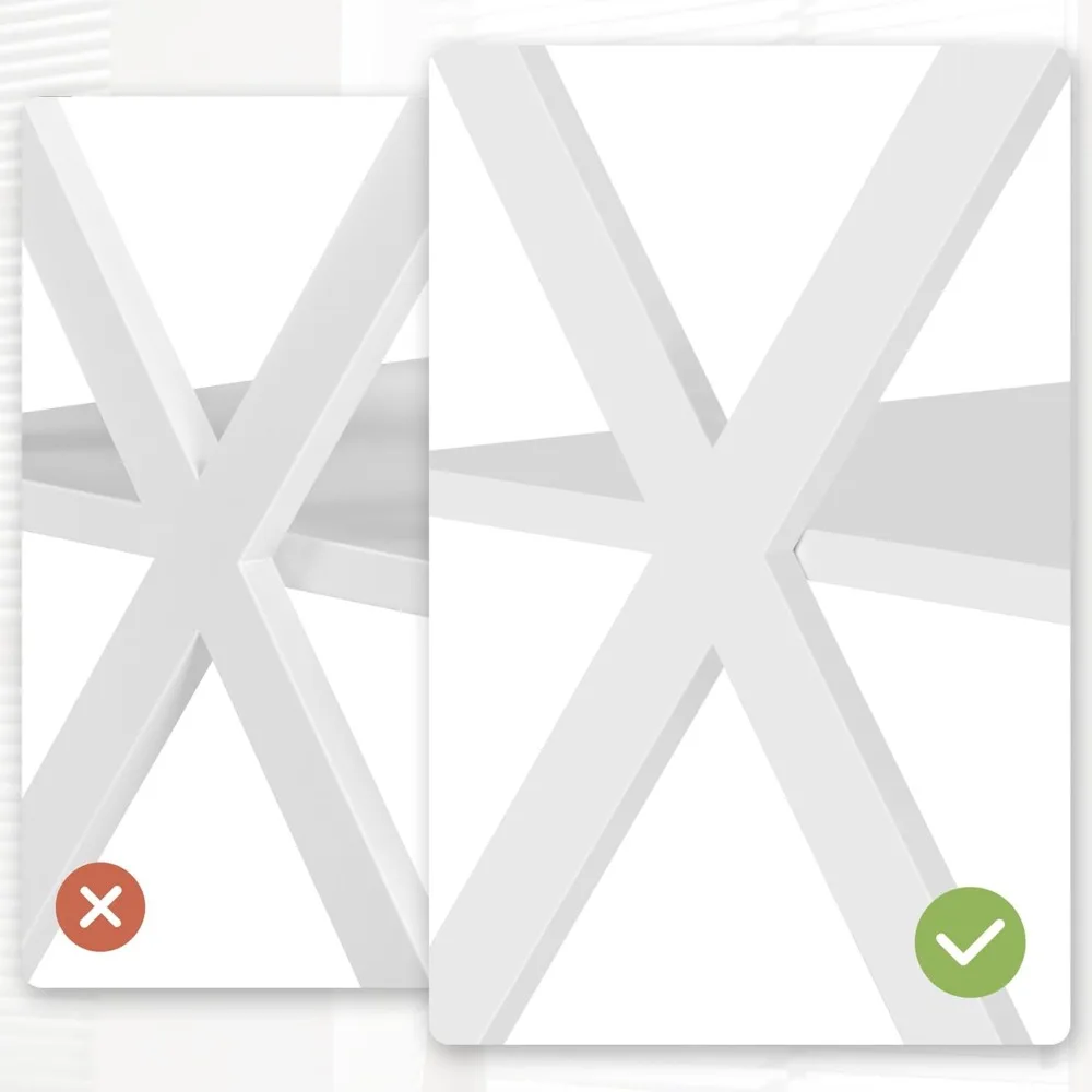 مجموعة طاولات نهائية مكونة من 2، طاولات جانبية من 3 طبقات مع مساحة تخزين لغرفة المعيشة، طاولة جانبية خشبية كبيرة بتصميم X قوي #6